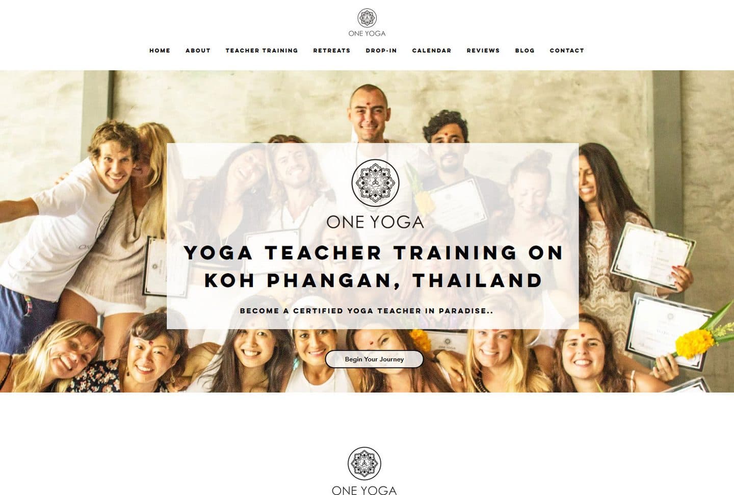 One Yoga website preview