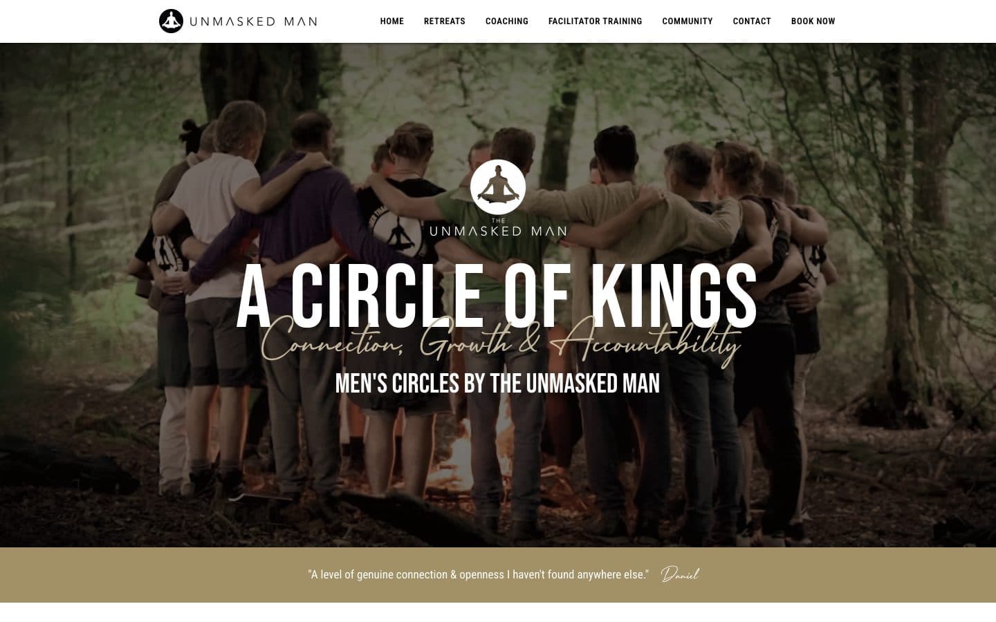 The Unmasked Man website preview